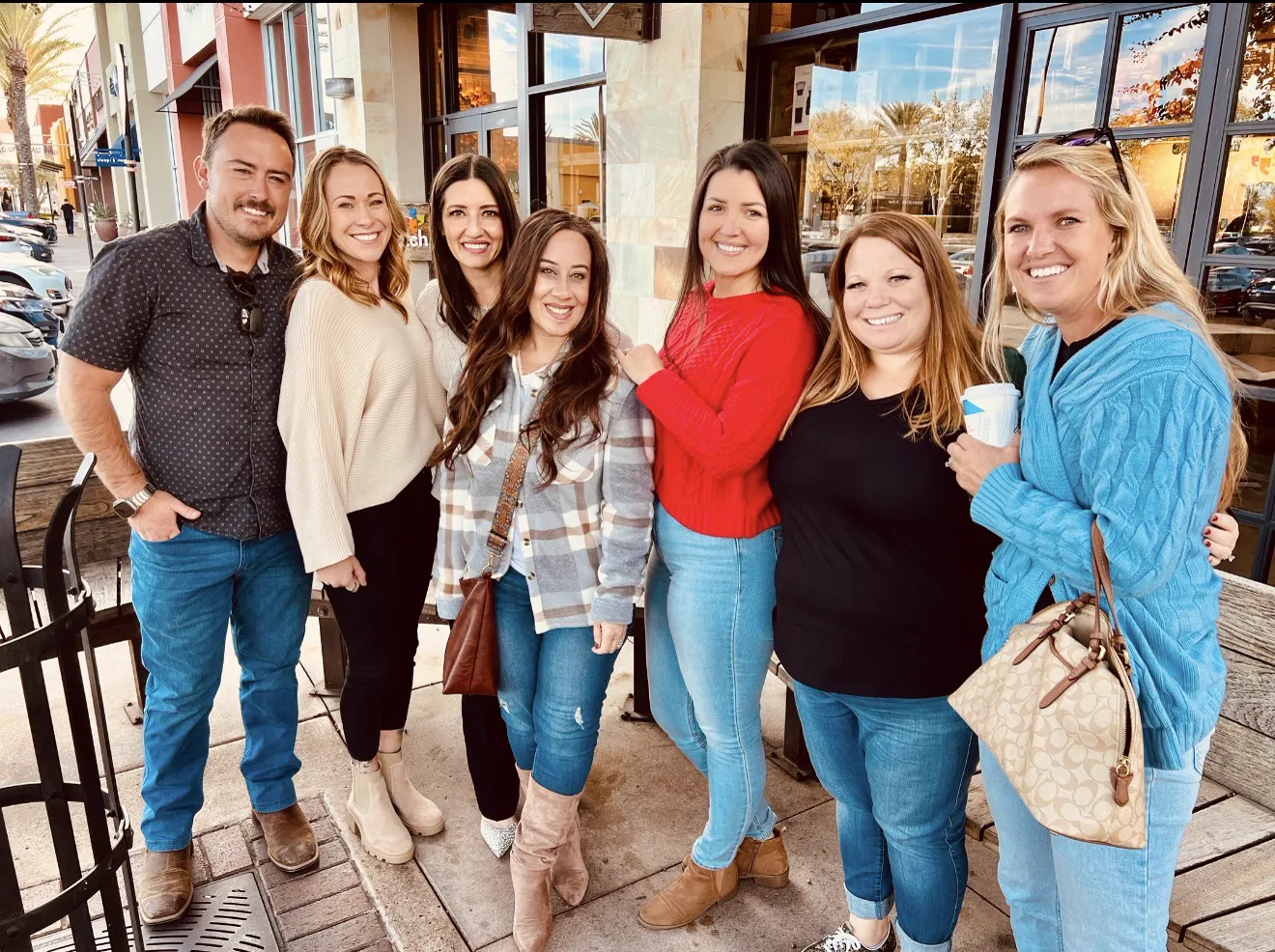 Charissa outdoors with friends