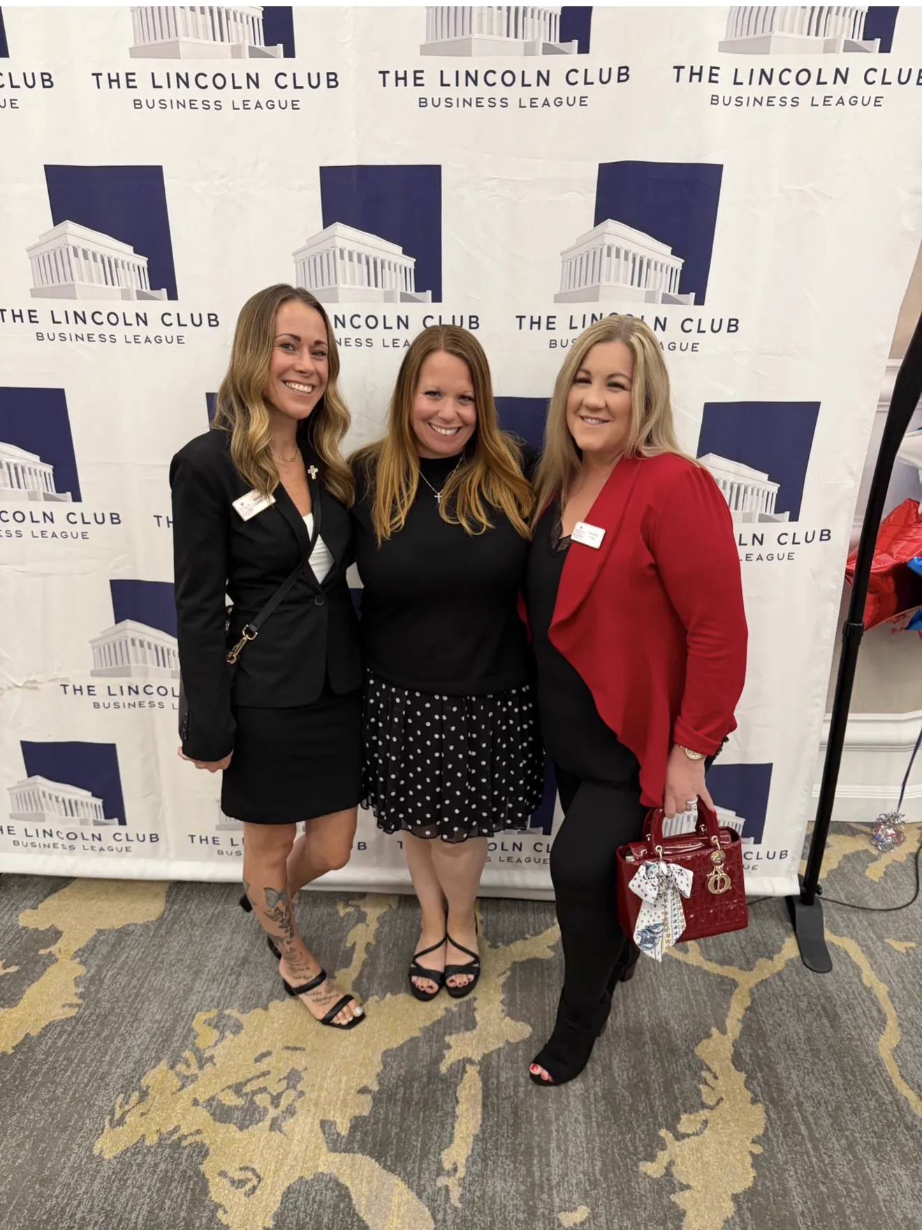 Charissa with local business league members
